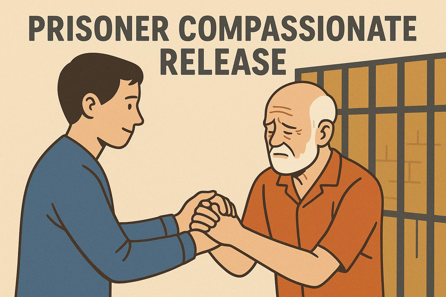 Older prisoner being release from prison on compassionate release